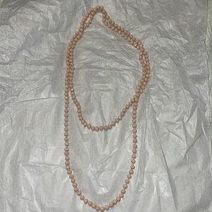 Cream colored beaded necklace